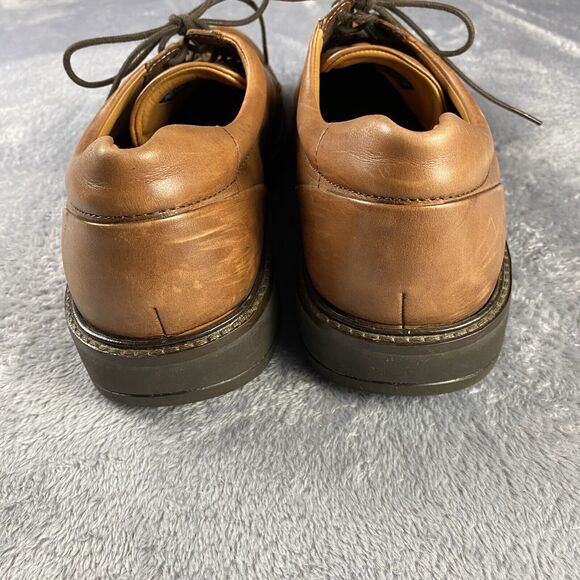 Ecco Apron Toe Dress Shoes Brown Leather Mens Size EU 44 US 10 Business Career - Picture 6 of 11
